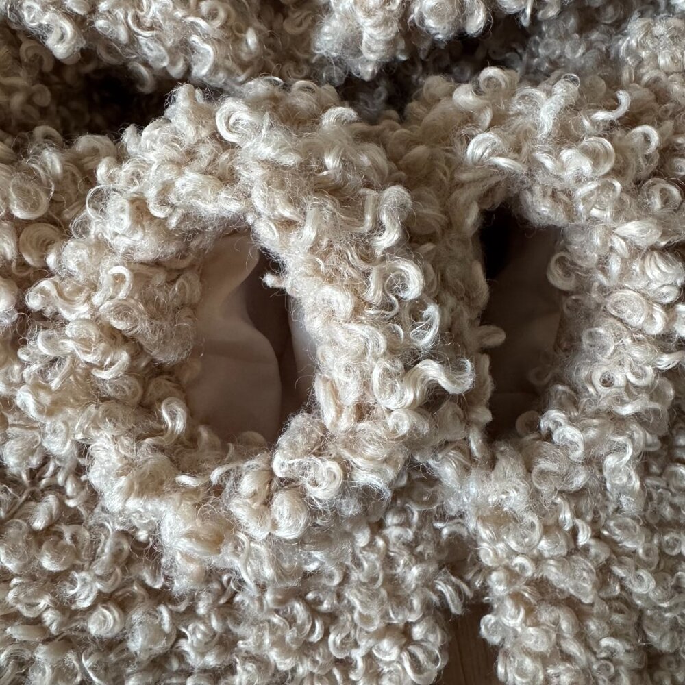 Zara Girls Sherpa Teddy Coat Camel Tan Furry Jacket Size 10 Minimalist Trend - Picture 7 of 14
